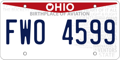 OH license plate FWO4599