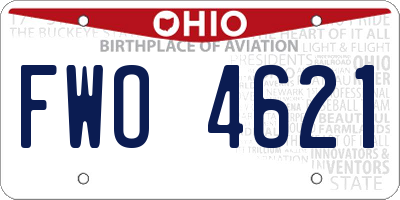 OH license plate FWO4621
