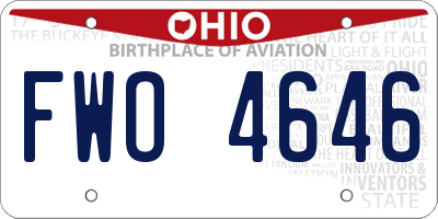 OH license plate FWO4646
