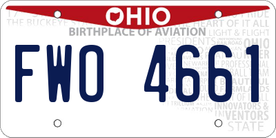 OH license plate FWO4661