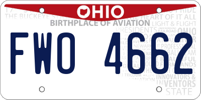 OH license plate FWO4662