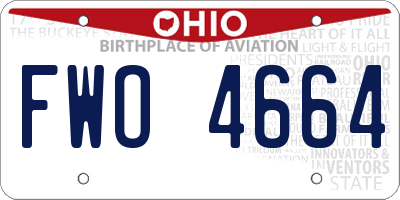 OH license plate FWO4664