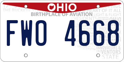 OH license plate FWO4668
