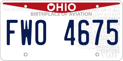 OH license plate FWO4675