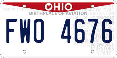 OH license plate FWO4676