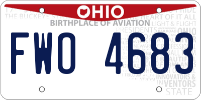OH license plate FWO4683