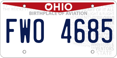 OH license plate FWO4685