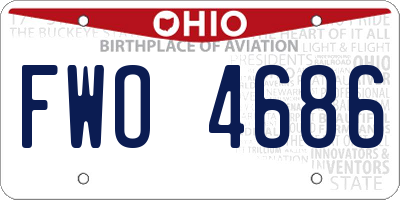 OH license plate FWO4686