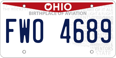 OH license plate FWO4689