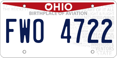 OH license plate FWO4722