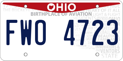 OH license plate FWO4723