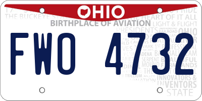 OH license plate FWO4732