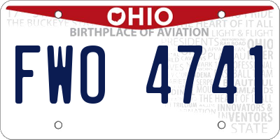 OH license plate FWO4741