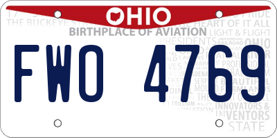 OH license plate FWO4769