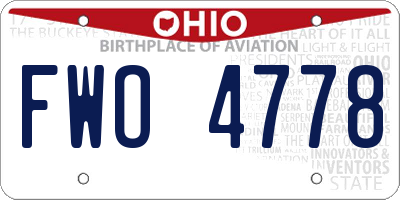 OH license plate FWO4778