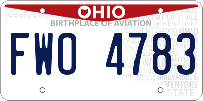 OH license plate FWO4783