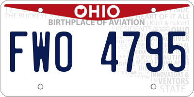 OH license plate FWO4795