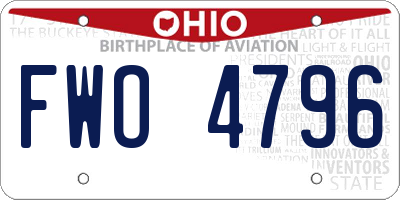 OH license plate FWO4796