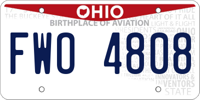 OH license plate FWO4808
