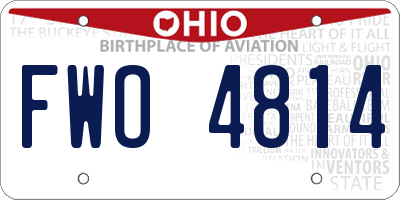 OH license plate FWO4814