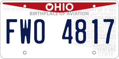 OH license plate FWO4817