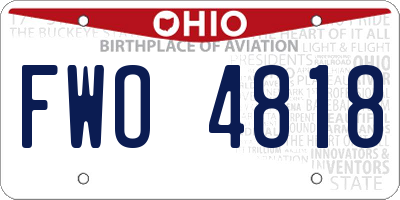 OH license plate FWO4818