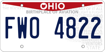 OH license plate FWO4822