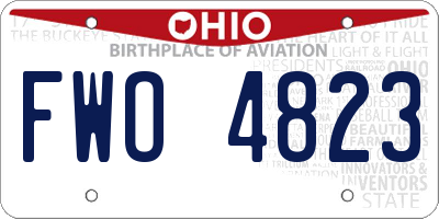OH license plate FWO4823