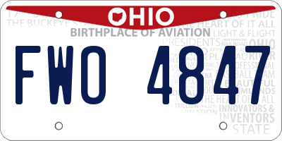 OH license plate FWO4847