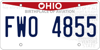 OH license plate FWO4855