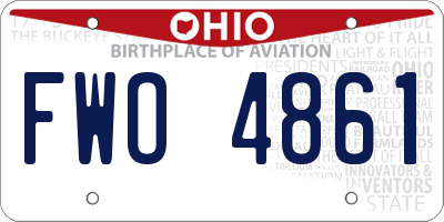 OH license plate FWO4861
