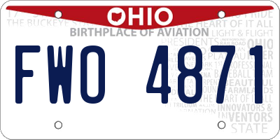 OH license plate FWO4871