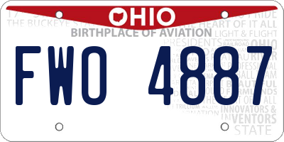 OH license plate FWO4887