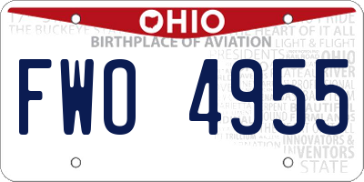 OH license plate FWO4955