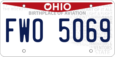 OH license plate FWO5069