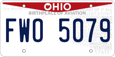 OH license plate FWO5079
