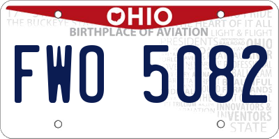 OH license plate FWO5082