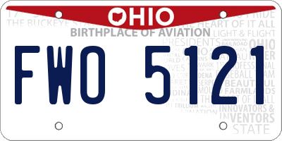 OH license plate FWO5121