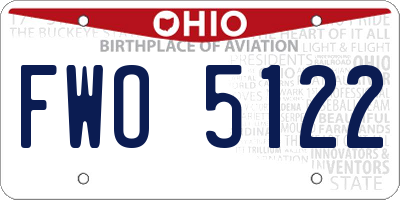 OH license plate FWO5122