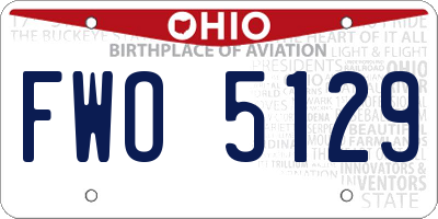 OH license plate FWO5129