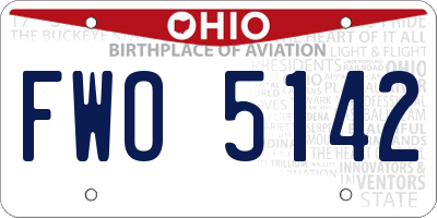 OH license plate FWO5142