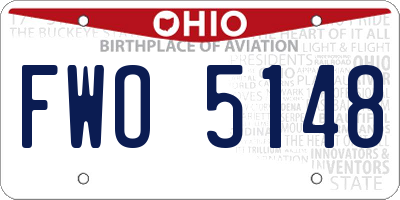 OH license plate FWO5148