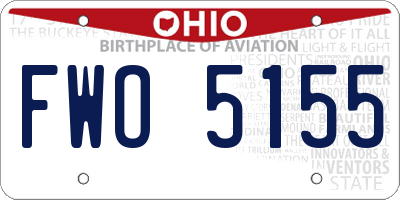 OH license plate FWO5155