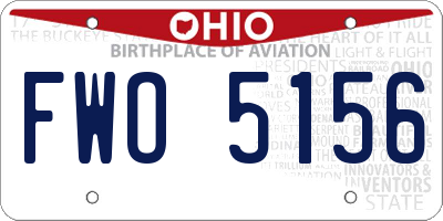 OH license plate FWO5156