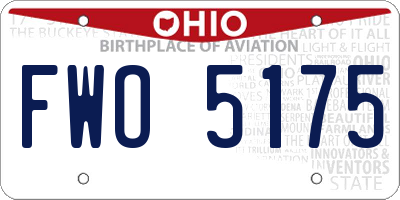 OH license plate FWO5175