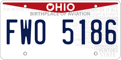 OH license plate FWO5186