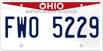 OH license plate FWO5229