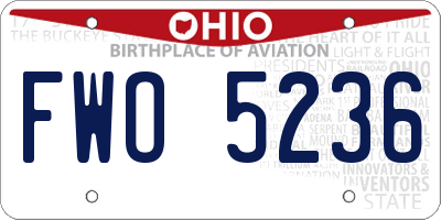 OH license plate FWO5236