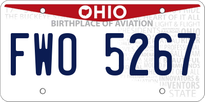 OH license plate FWO5267