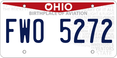OH license plate FWO5272